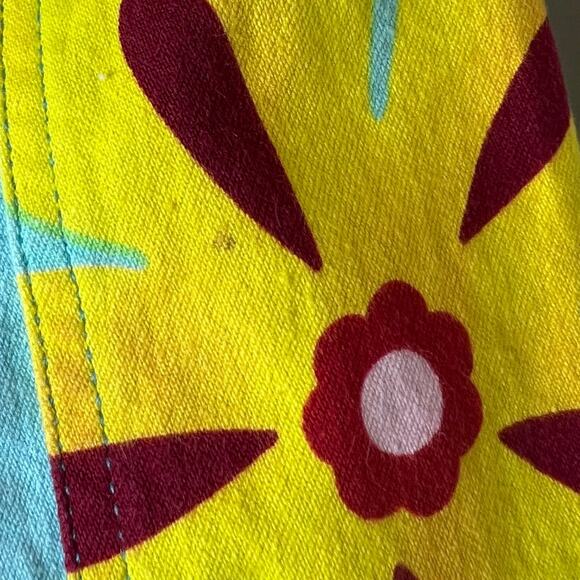 Moschino Jeans Jacket 10 Womens Blazer Colorful Retro Floral Designer Logo Italy - Picture 12 of 12